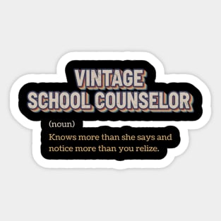 Vintage School Counselor - Vintage Color Sticker